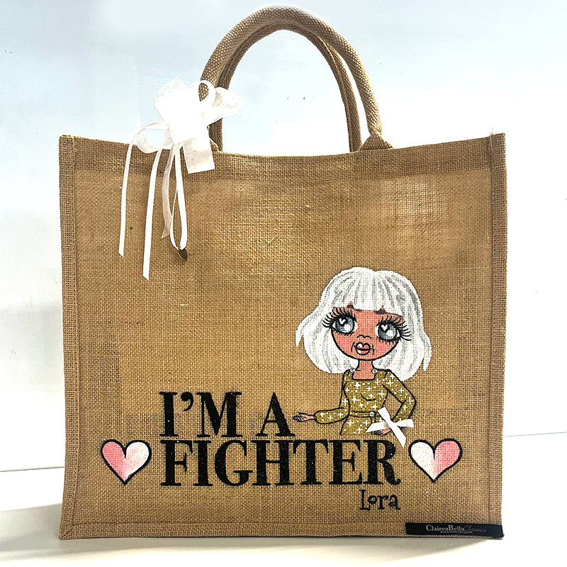 ClaireaBella Personalised Fighter Large Jute Bag
