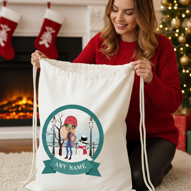 ClaireaBella Personalised Winter Christmas Sack