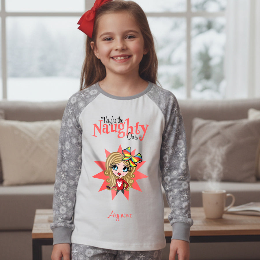 ClaireaBella Girls Personalised Naughty Ones Pyjamas