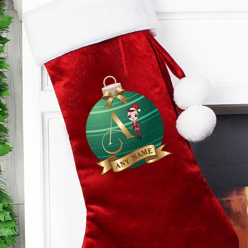 Jnr Boys Personalised Large Initial Christmas Stocking - Image 3