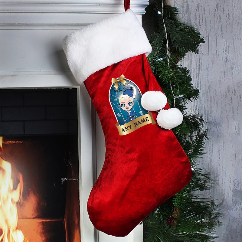 Jnr Boys Personalised Festive Window Christmas Stocking - Image 6