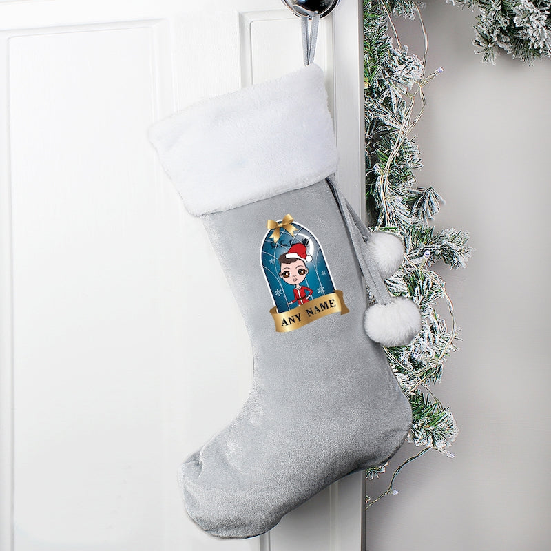Jnr Boys Personalised Festive Window Christmas Stocking - Image 5