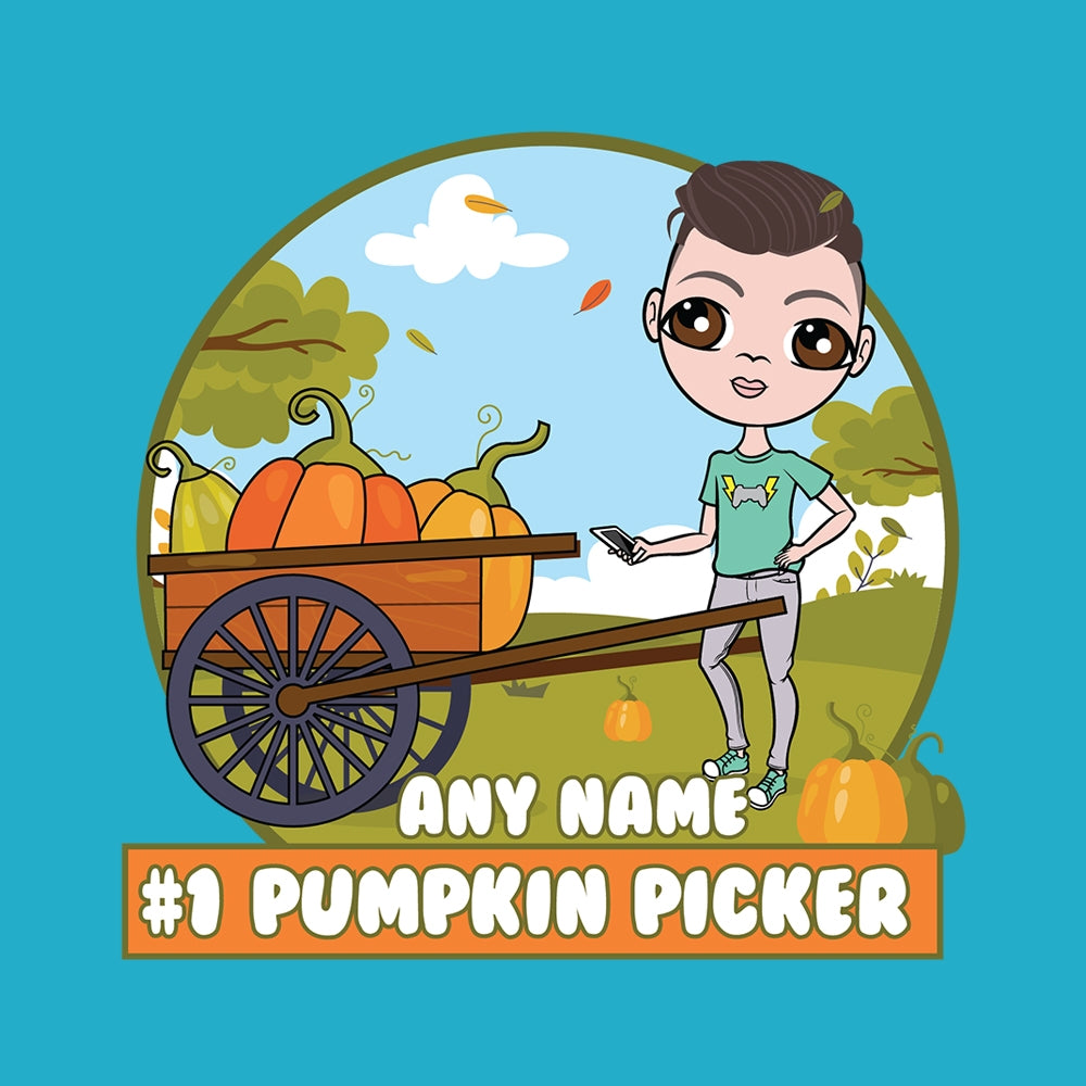 Jnr Boys Personalised #1 Pumpkin Picker Onesie - Image 3