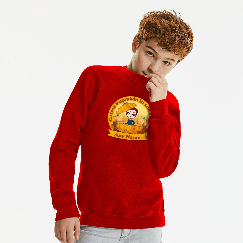 Jnr Boys Personalised Cutest Pumpkin Sweatshirt - Image 3
