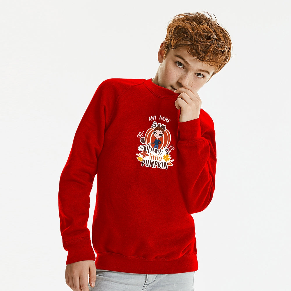 Jnr Boys Personalised Mum's Little Pumpkin Sweatshirt - Image 3