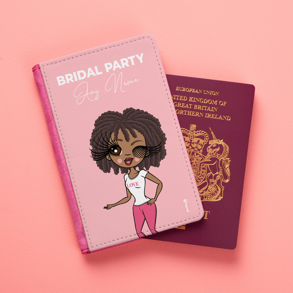 ClaireaBella Bold Bridal Party Blush Passport Cover