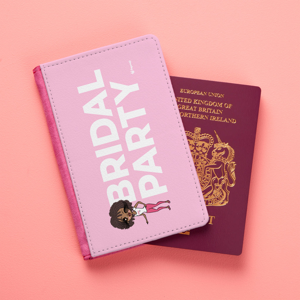 ClaireaBella Bold Bridal Party Light Pink Passport Cover
