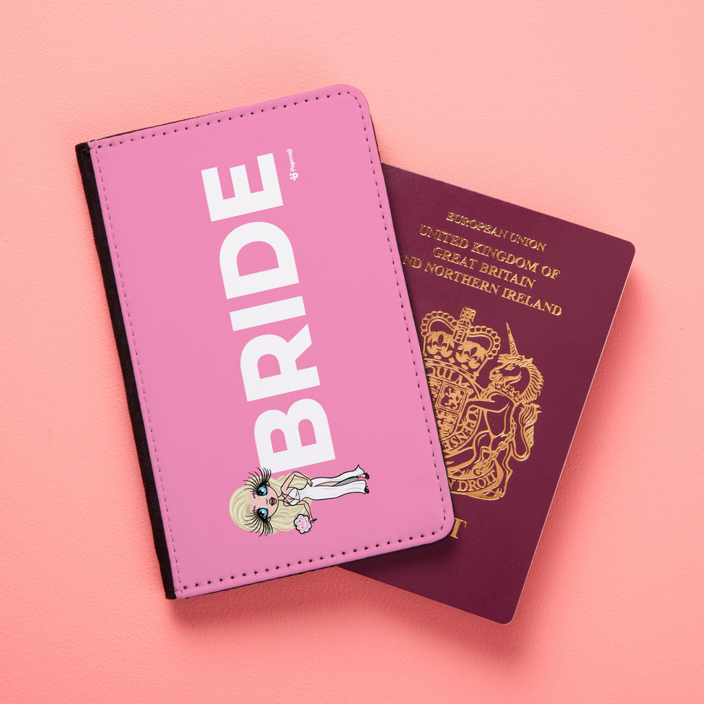 ClaireaBella Bold Bride Pink Passport Cover