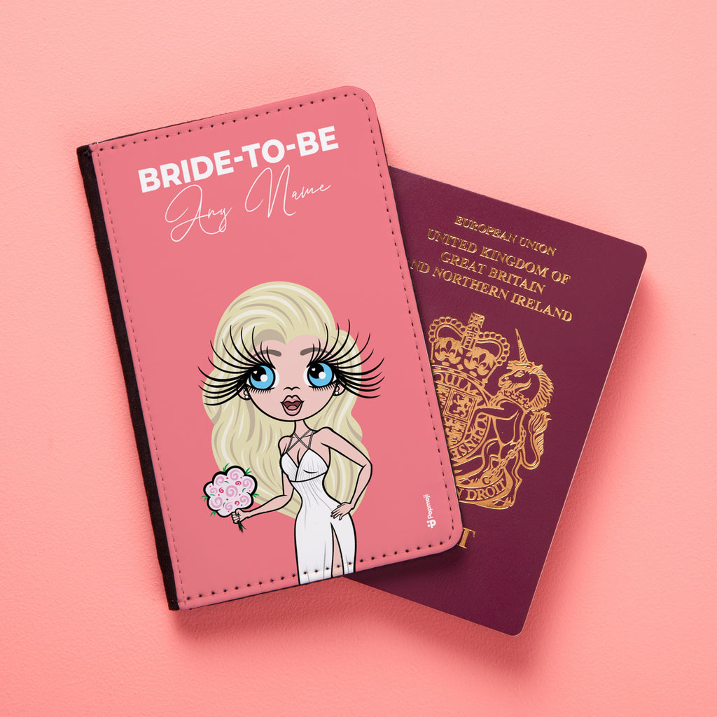 ClaireaBella Bold Bride To Be Coral Passport Cover