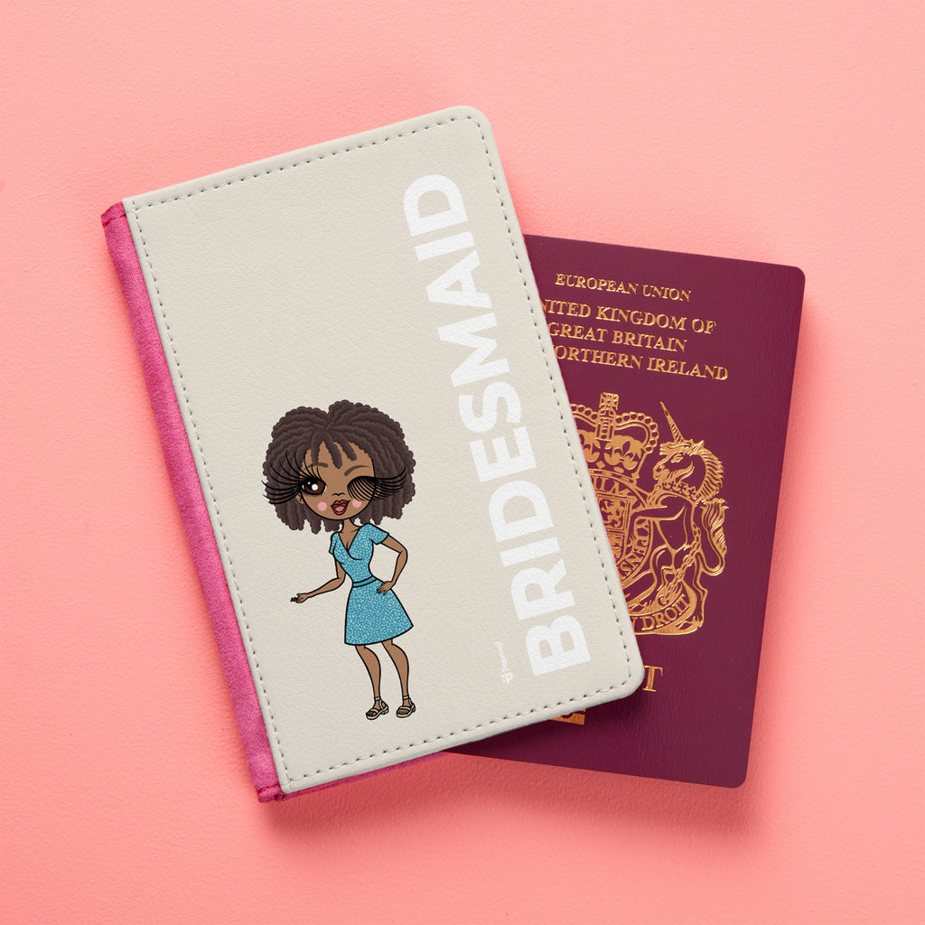 ClaireaBella Bold Bridesmaid Beige Passport Cover