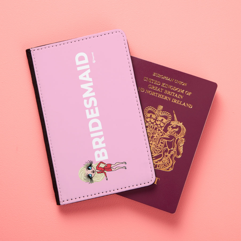 ClaireaBella Bold Bridesmaid Light Pink Passport Cover