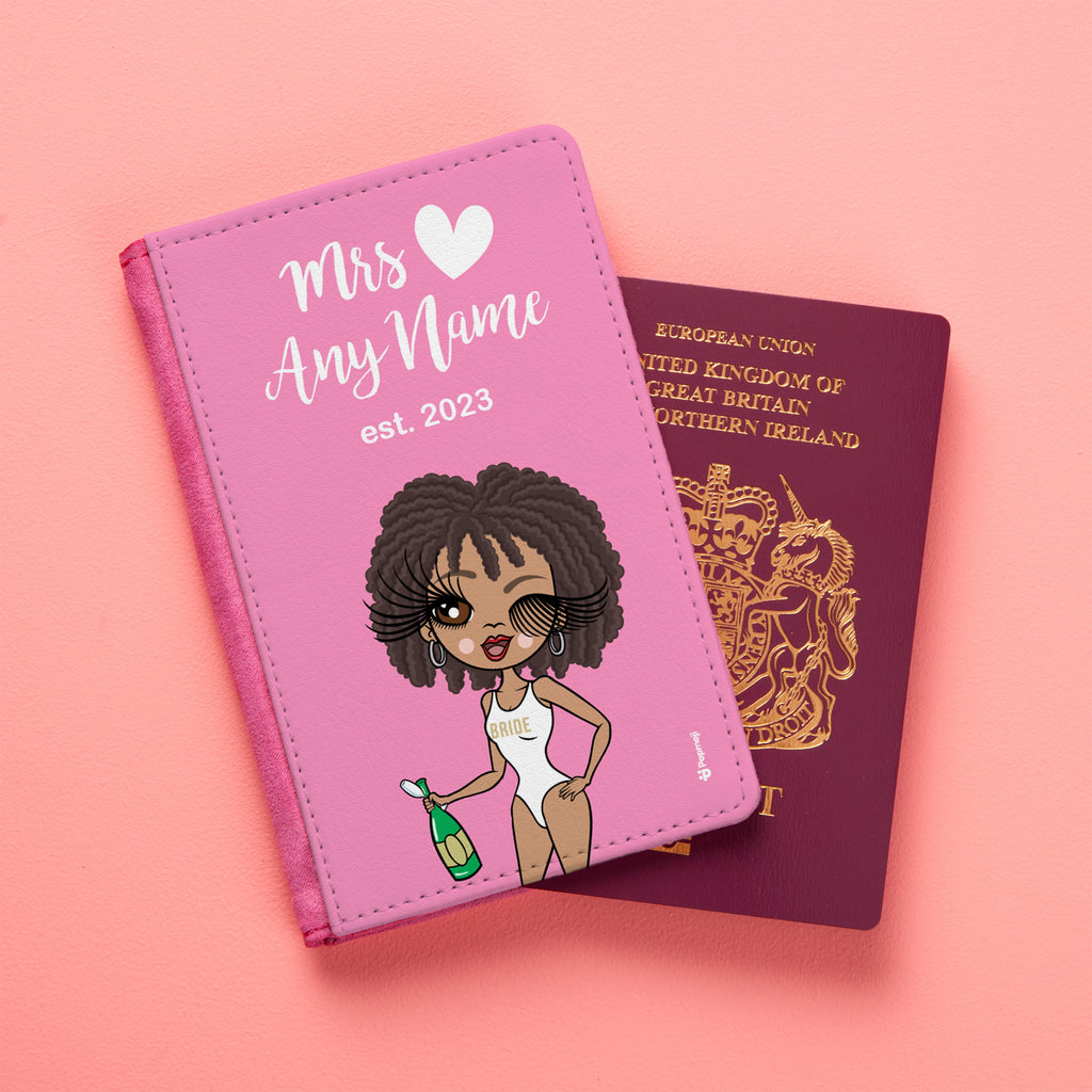 ClaireaBella Bold Matching Mrs Pink Passport Cover