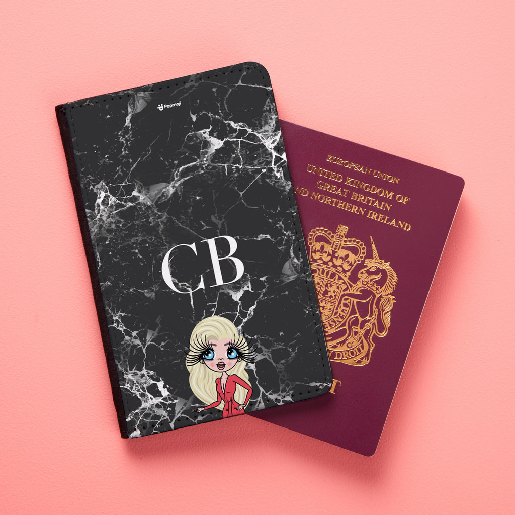 ClaireaBella The LUX Collection Black Marble Passport Cover