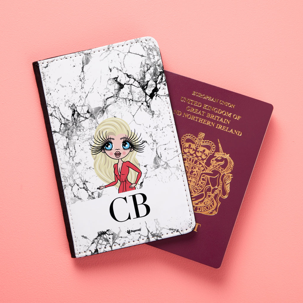 ClaireaBella The LUX Collection Black and White Marble Passport Cover