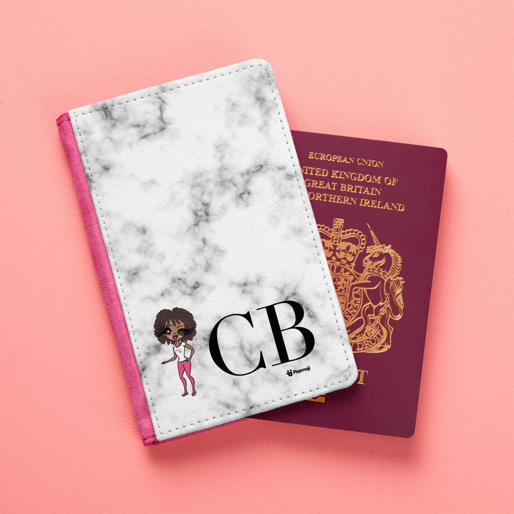 ClaireaBella The LUX Collection White Marble Passport Cover