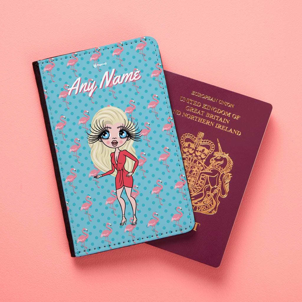 ClaireaBella Flamingo Print Passport Cover