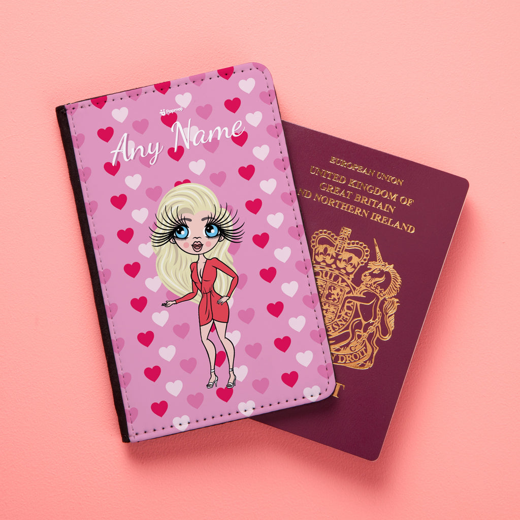 ClaireaBella Heart Print Passport Cover