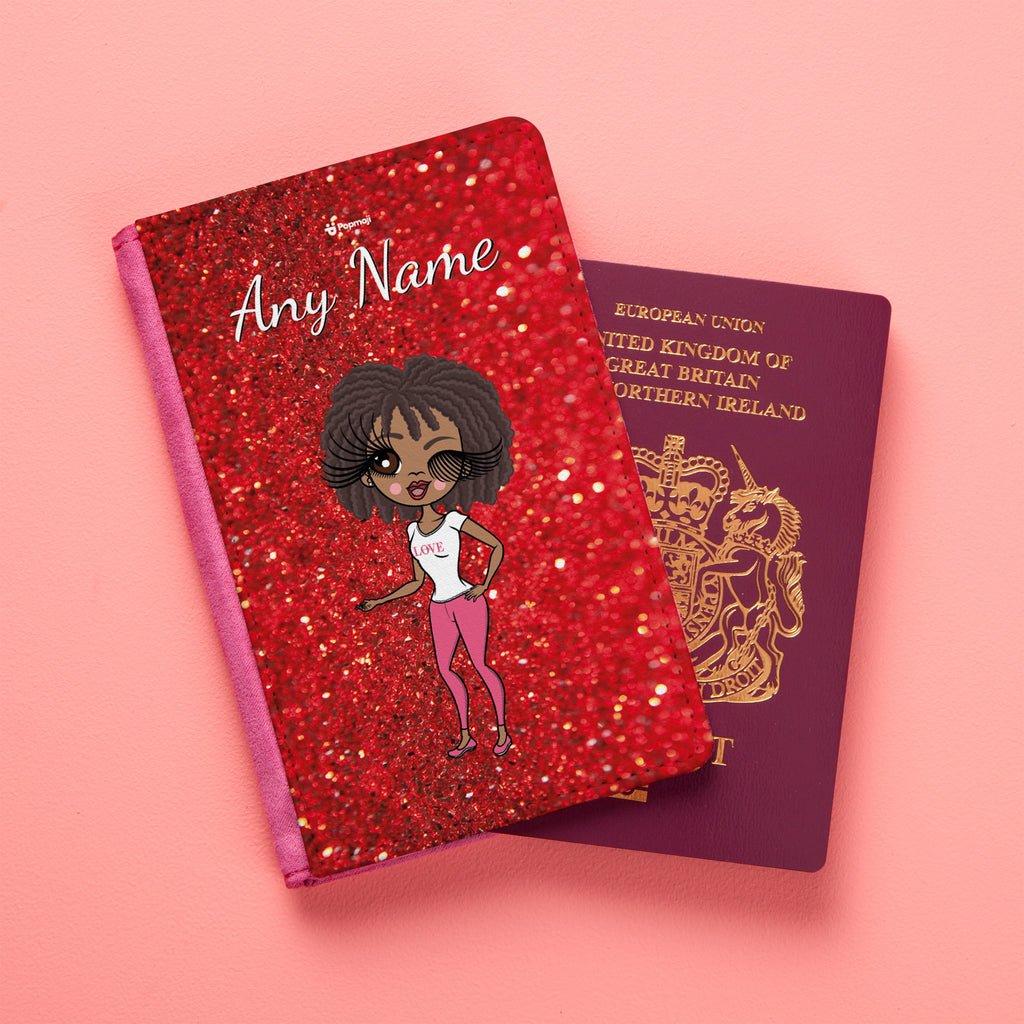 ClaireaBella Romantic Glitter Passport Cover