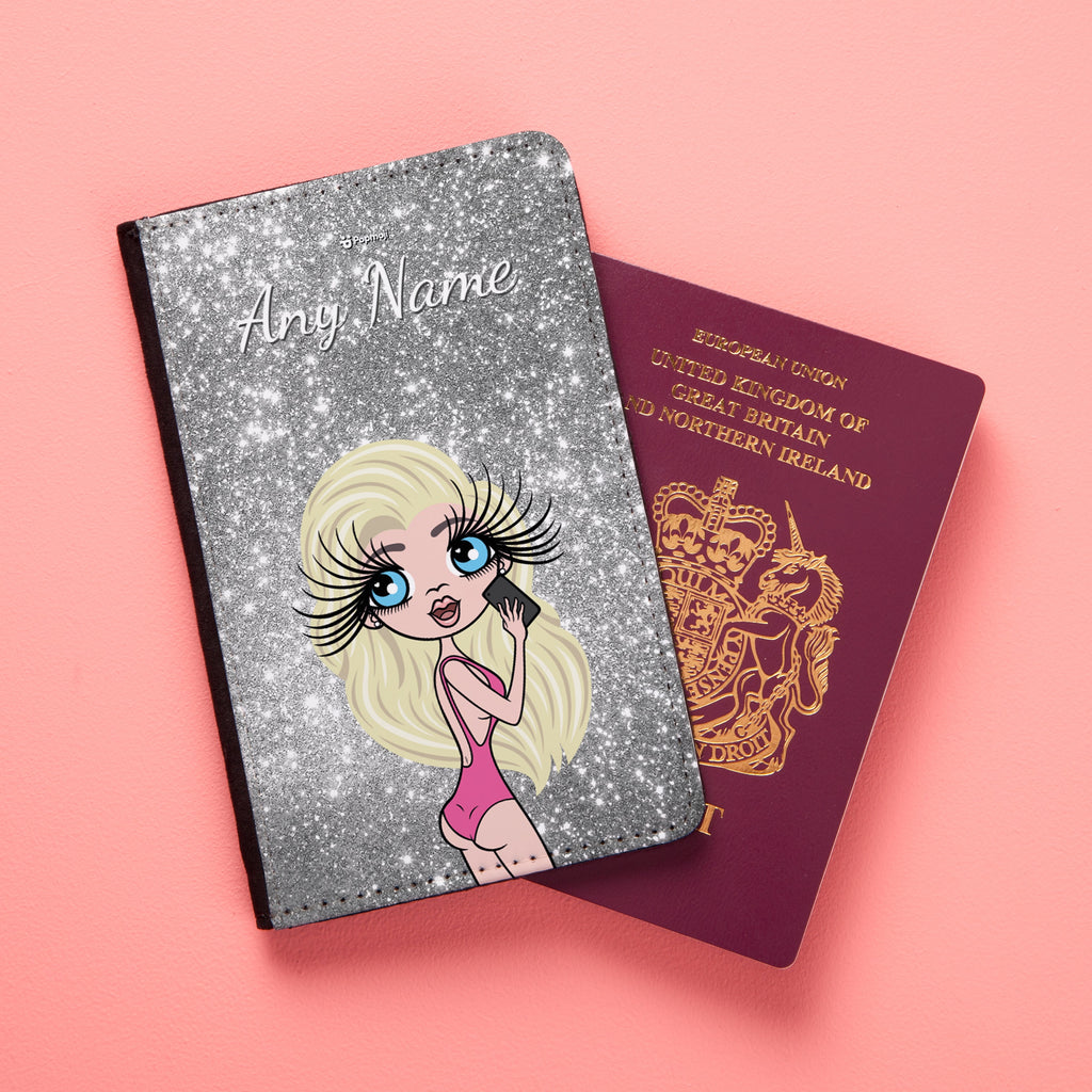 ClaireaBella Selfie Glitter Effect Passport Cover