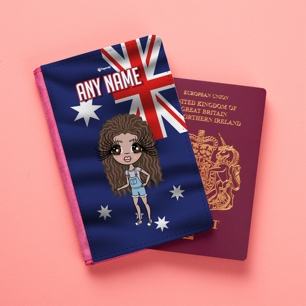ClaireaBella Girls Australia Flag Passport Cover