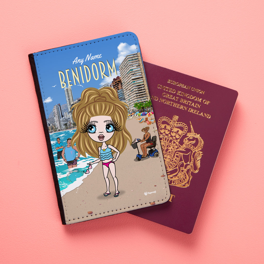 ClaireaBella Girls Personalised Benidorm Passport Cover