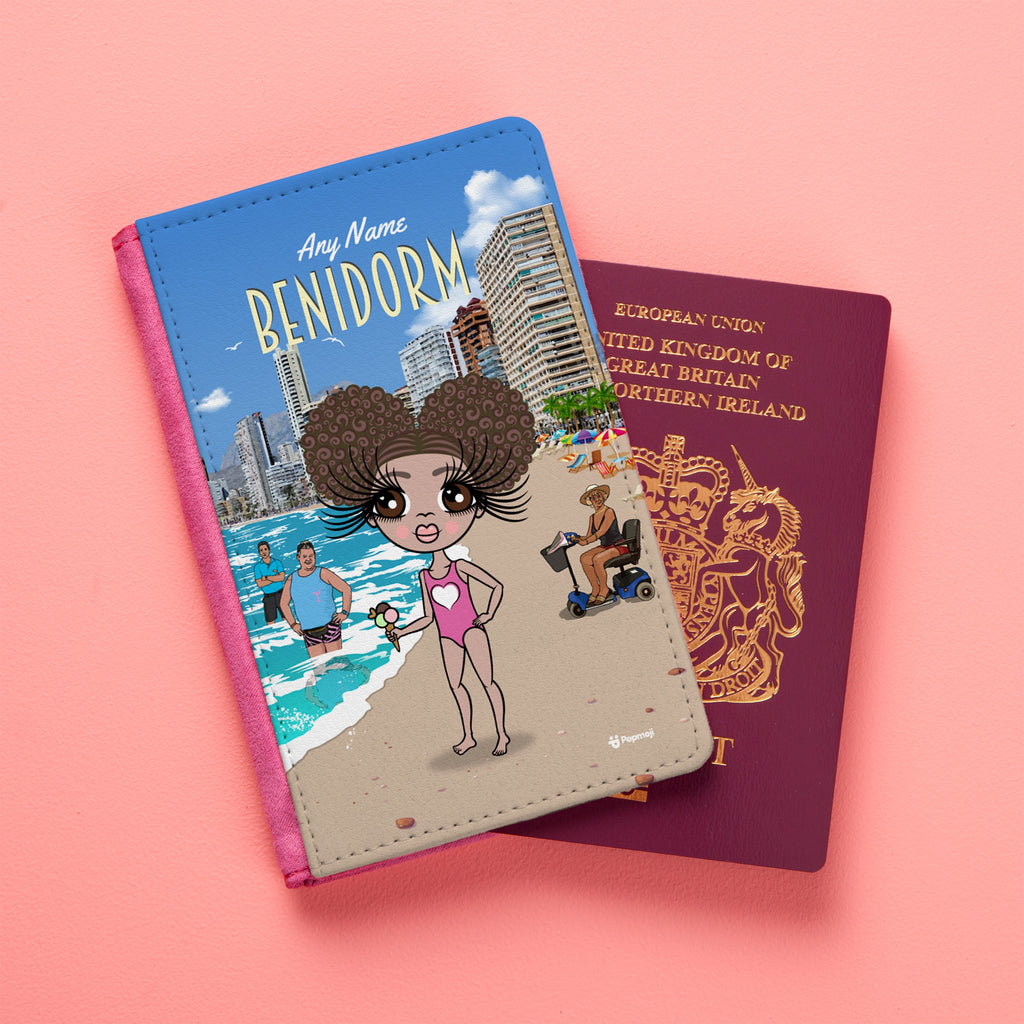 ClaireaBella Girls Personalised Benidorm Passport Cover