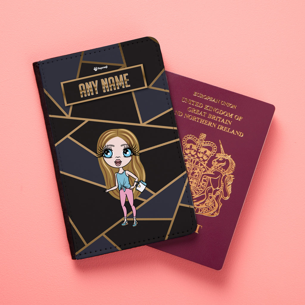 ClaireaBella Girls Geo Print Passport Cover