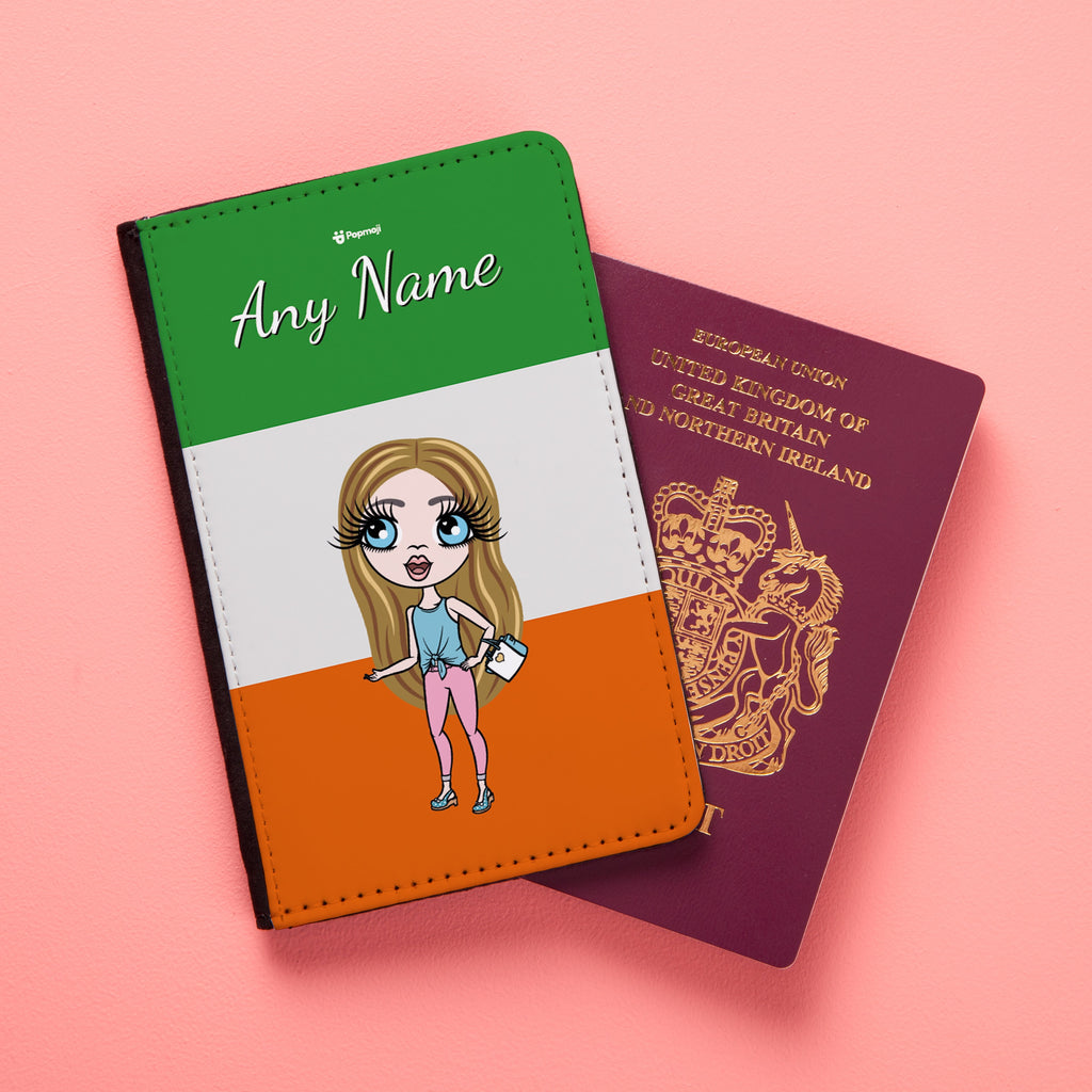 ClaireaBella Girls Irish Flag Passport Cover