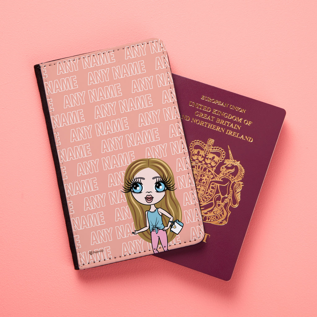 ClaireaBella Girls Repeat Name Passport Cover