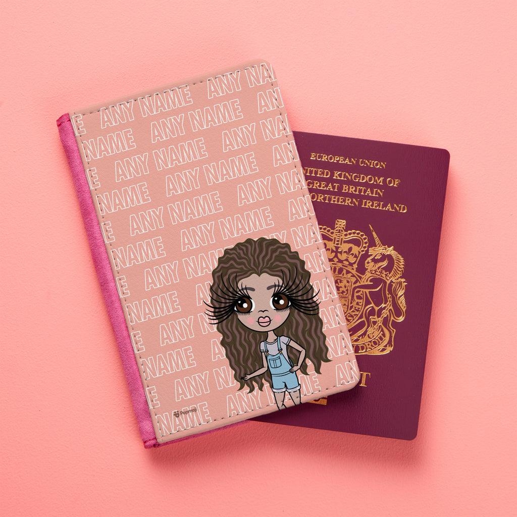ClaireaBella Girls Repeat Name Passport Cover