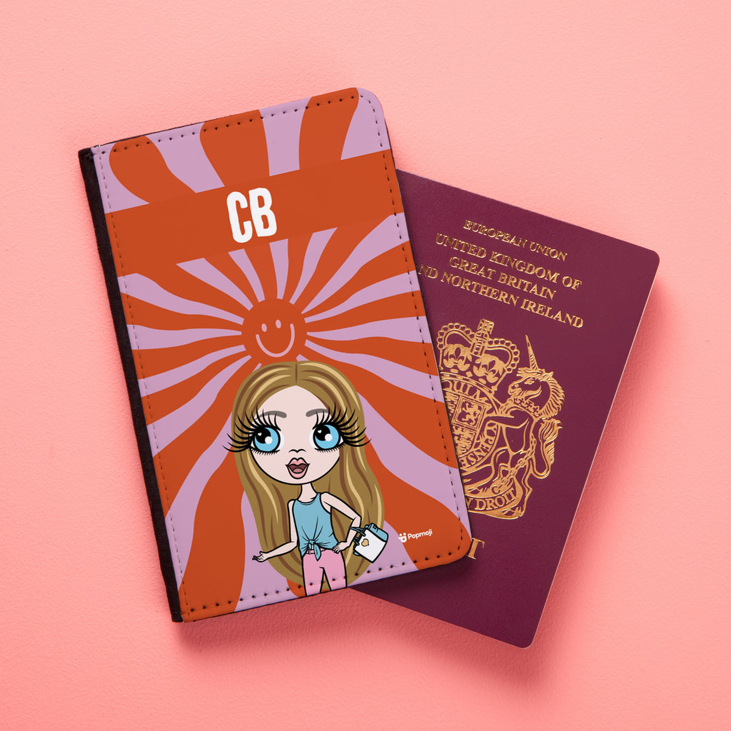 ClaireaBella Girls Personalised Smiley Face Passport Cover