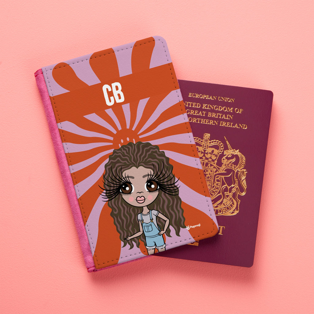 ClaireaBella Girls Personalised Smiley Face Passport Cover