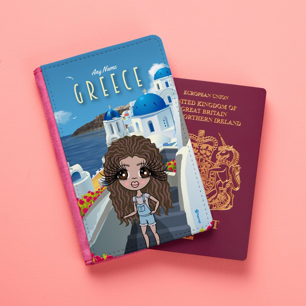 ClaireaBella Girls Personalised Greece Passport Cover