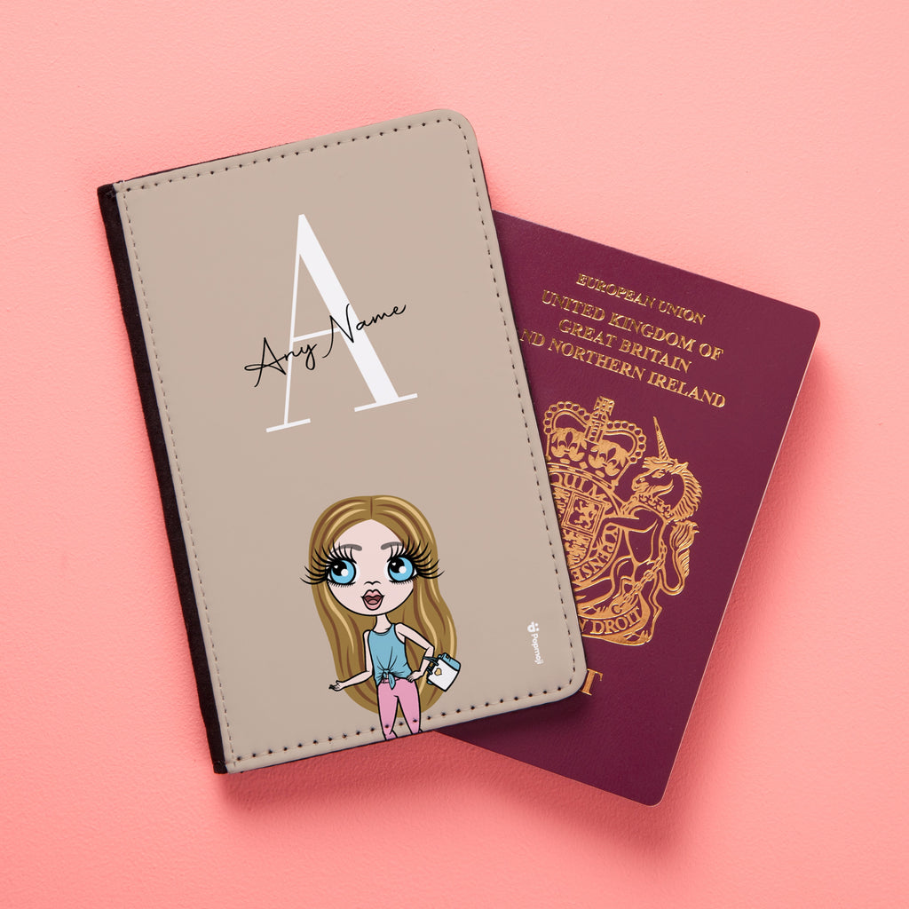 ClaireaBella Girls The LUX Collection Initial Nude Passport Cover