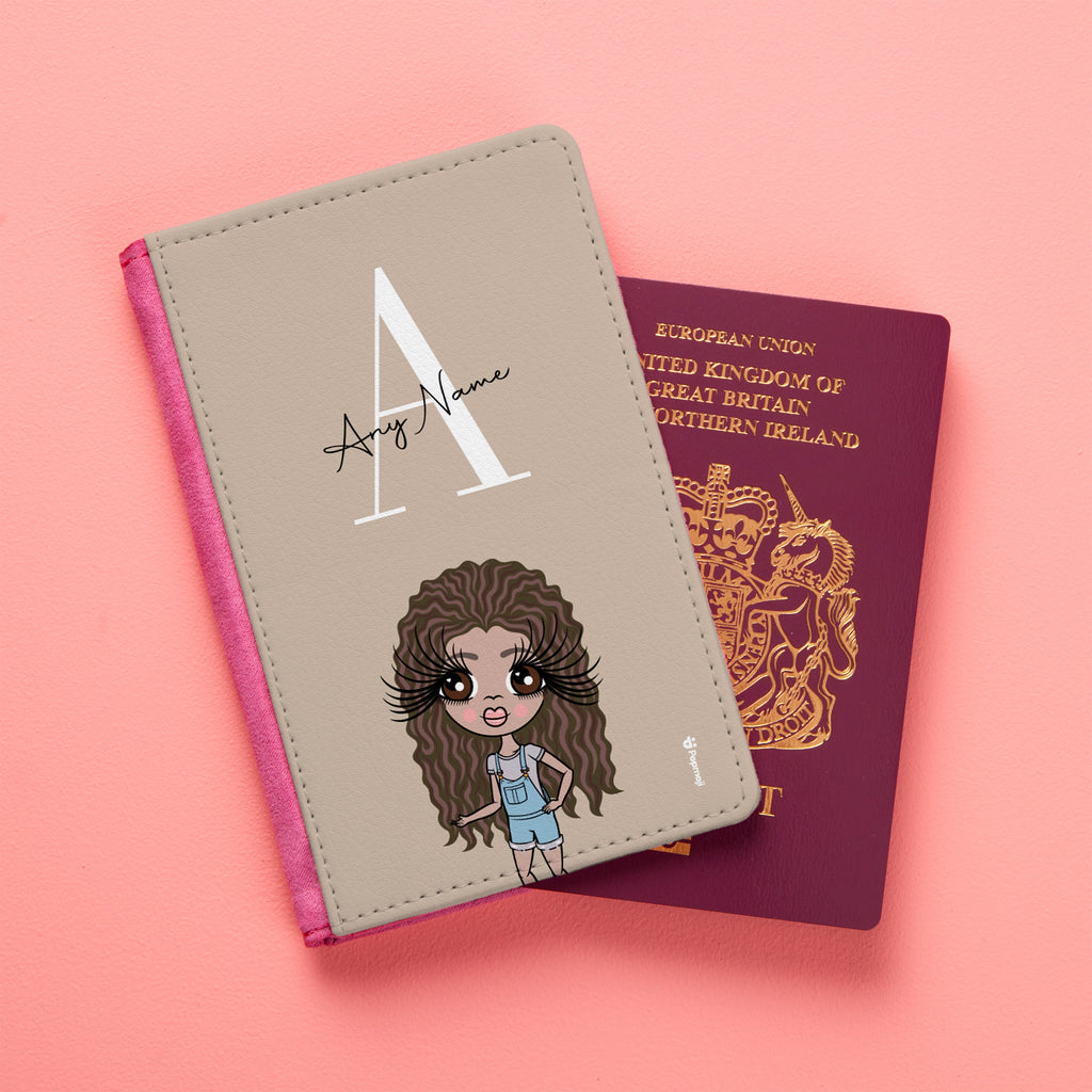 ClaireaBella Girls The LUX Collection Initial Nude Passport Cover