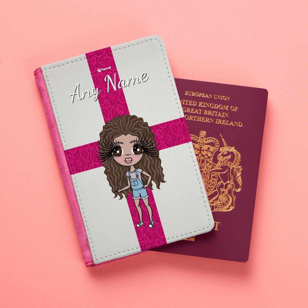 ClaireaBella Girls Pretty England Flag Passport Cover