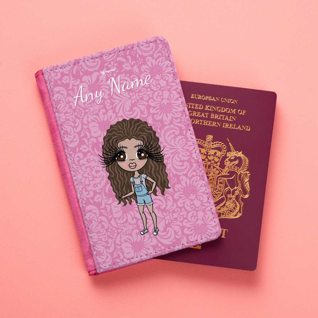 ClaireaBella Girls Lilac Floral Passport Cover