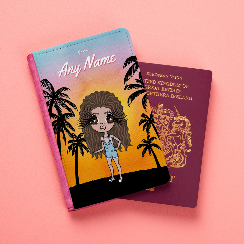 ClaireaBella Girls Tropical Sunset Passport Cover