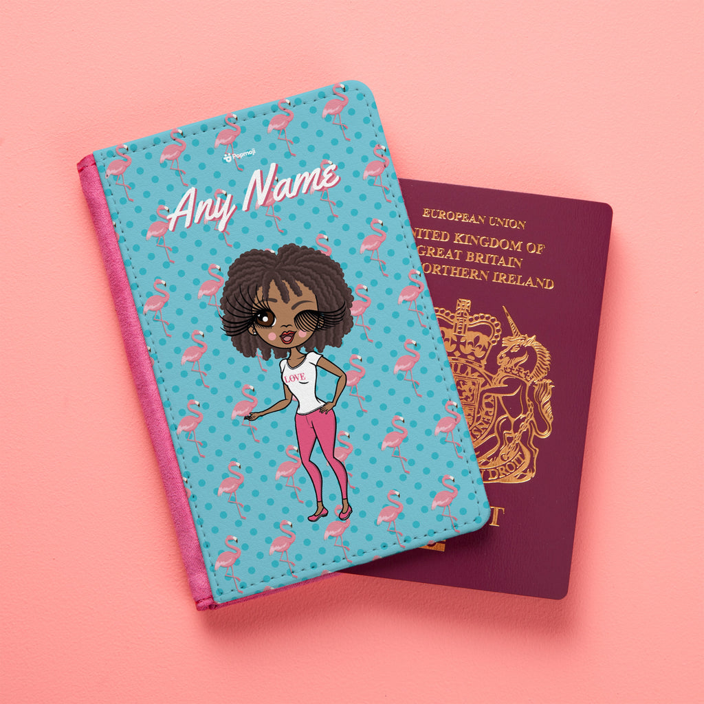 ClaireaBella Girls Flamingo Print Passport Cover