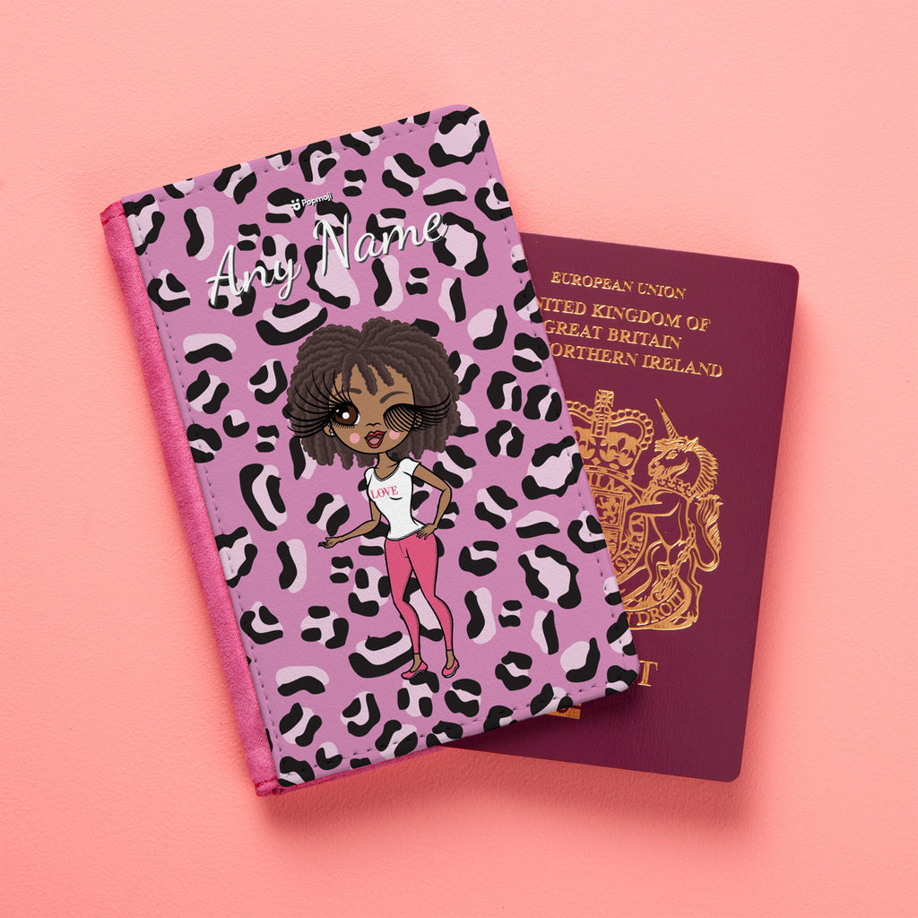 ClaireaBella Girls Lilac Leopard Passport Cover