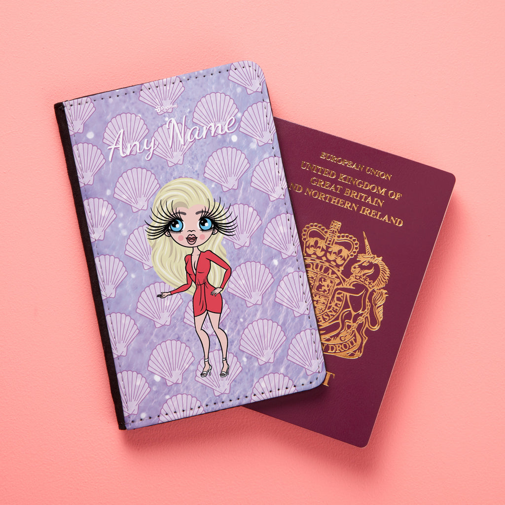 ClaireaBella Girls Sea Shells Passport Cover