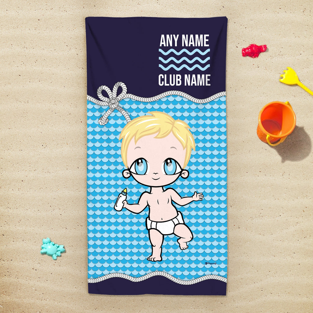 Early Years Personalised Nautical Swimming Towel