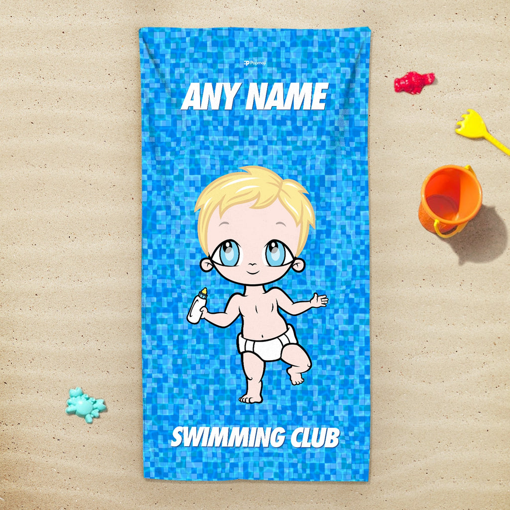 Early Years Personalised Pool Texture Swimming Towel