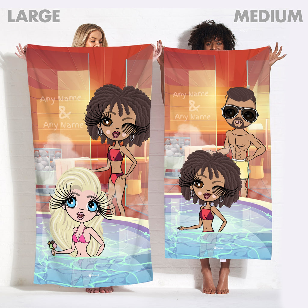 Multi Character Couples Spa Beach Towel