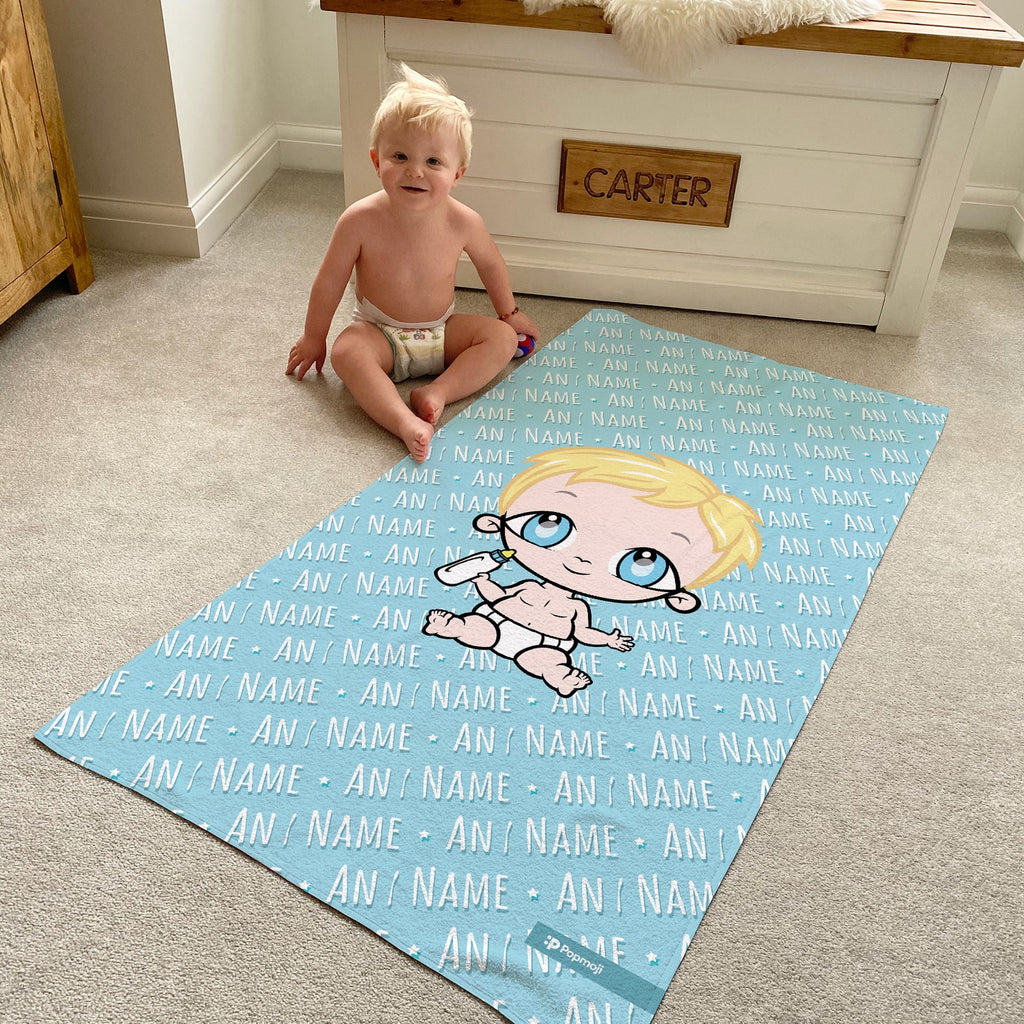 Early Years Blue Typography Beach Towel