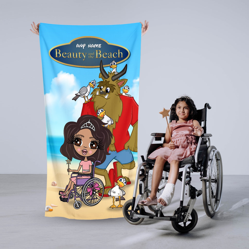 ClaireaBella Girls Beauty & The Beach Wheelchair Beach Towel