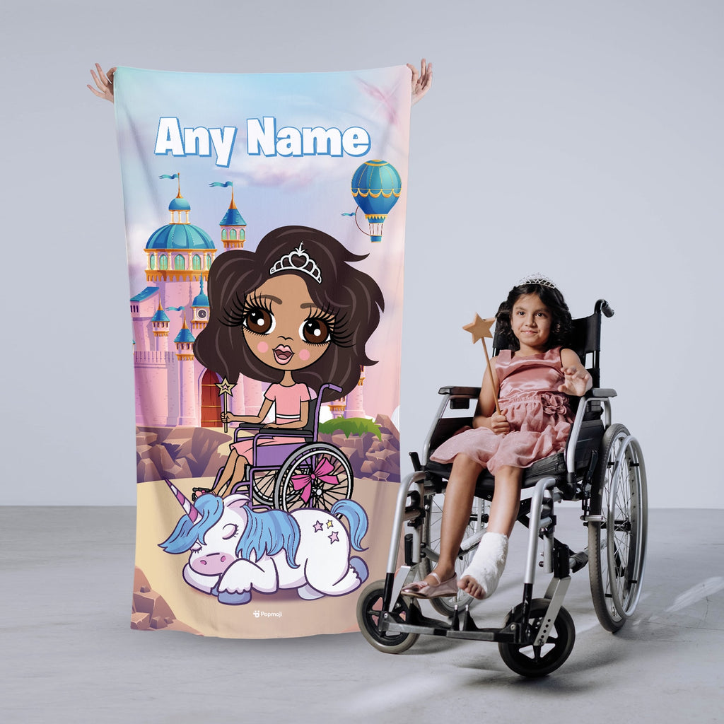 ClaireaBella Girls Dreamland Wheelchair Beach Towel