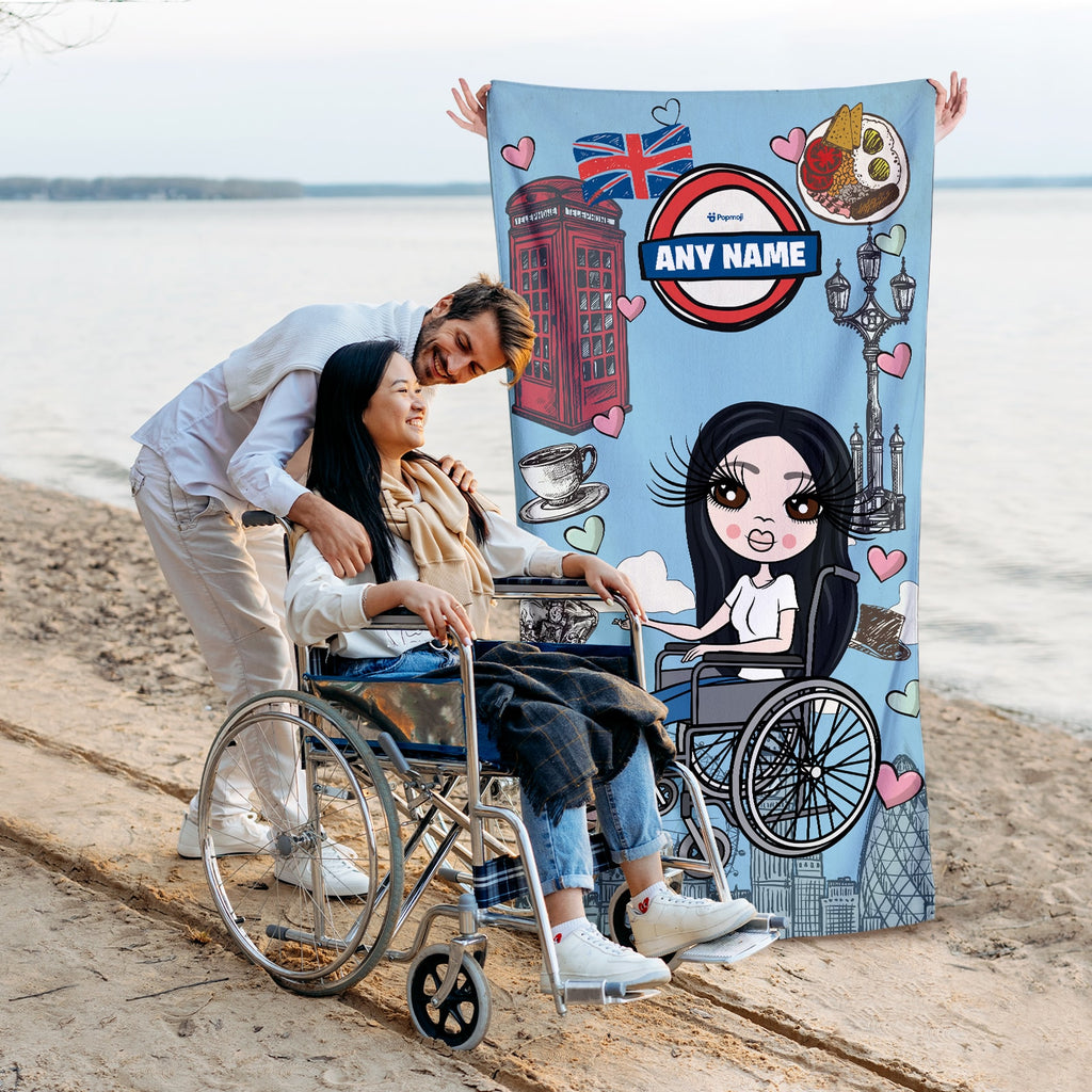 ClaireaBella Love London Wheelchair Beach Towel