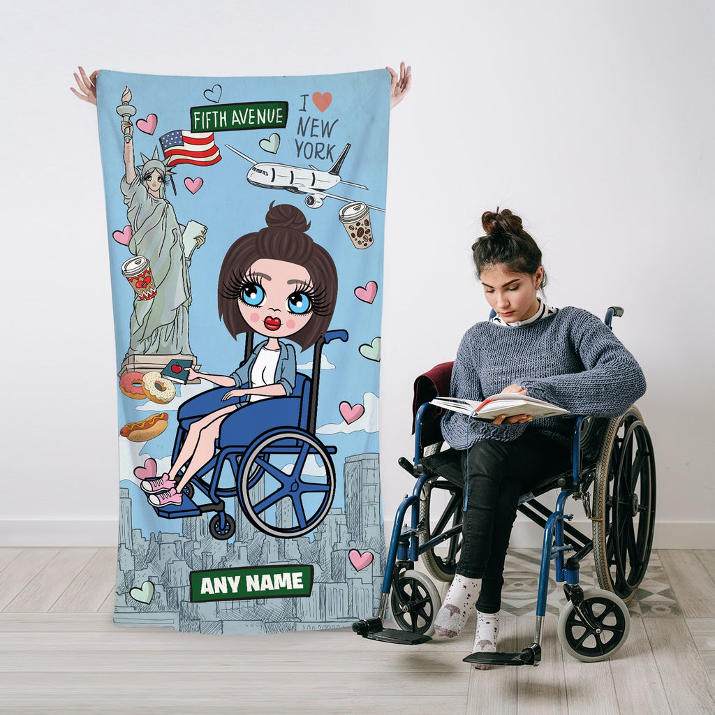 ClaireaBella Love NY Wheelchair Beach Towel