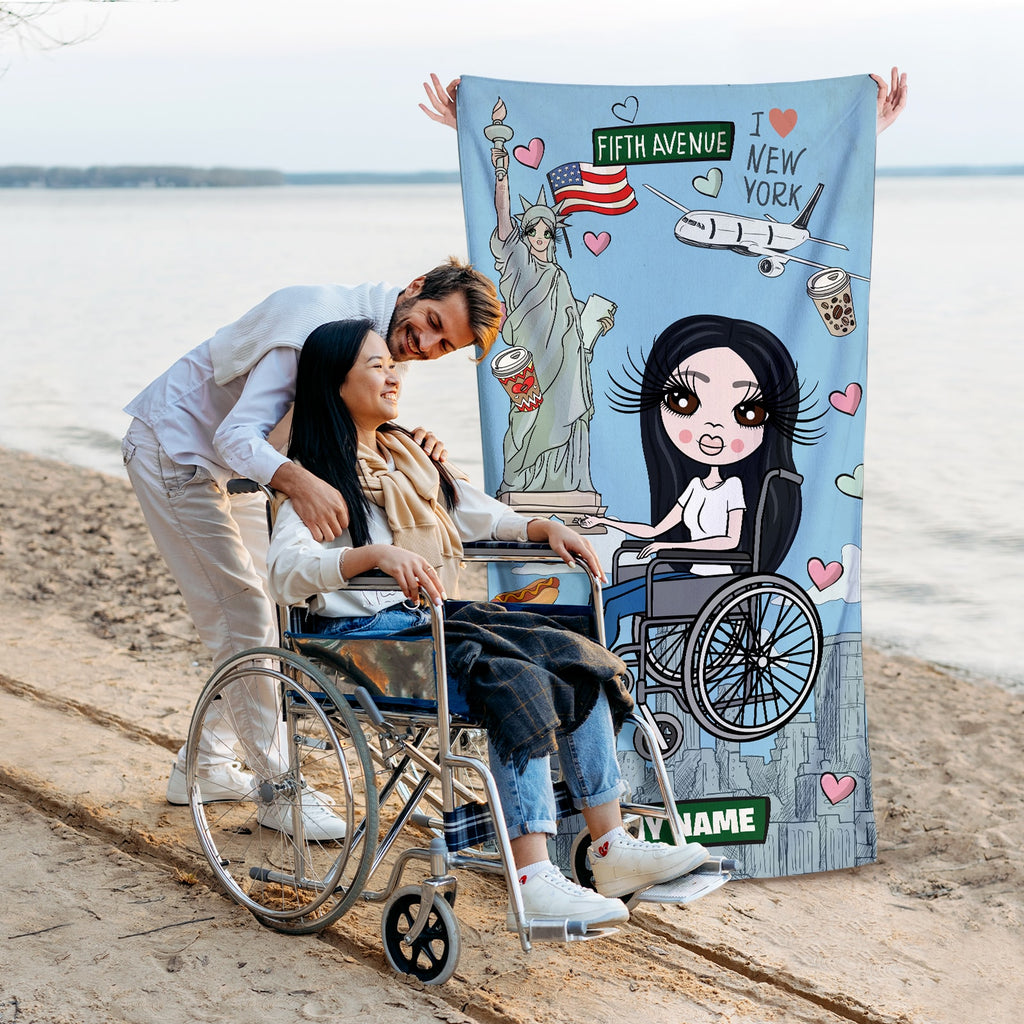 ClaireaBella Love NY Wheelchair Beach Towel